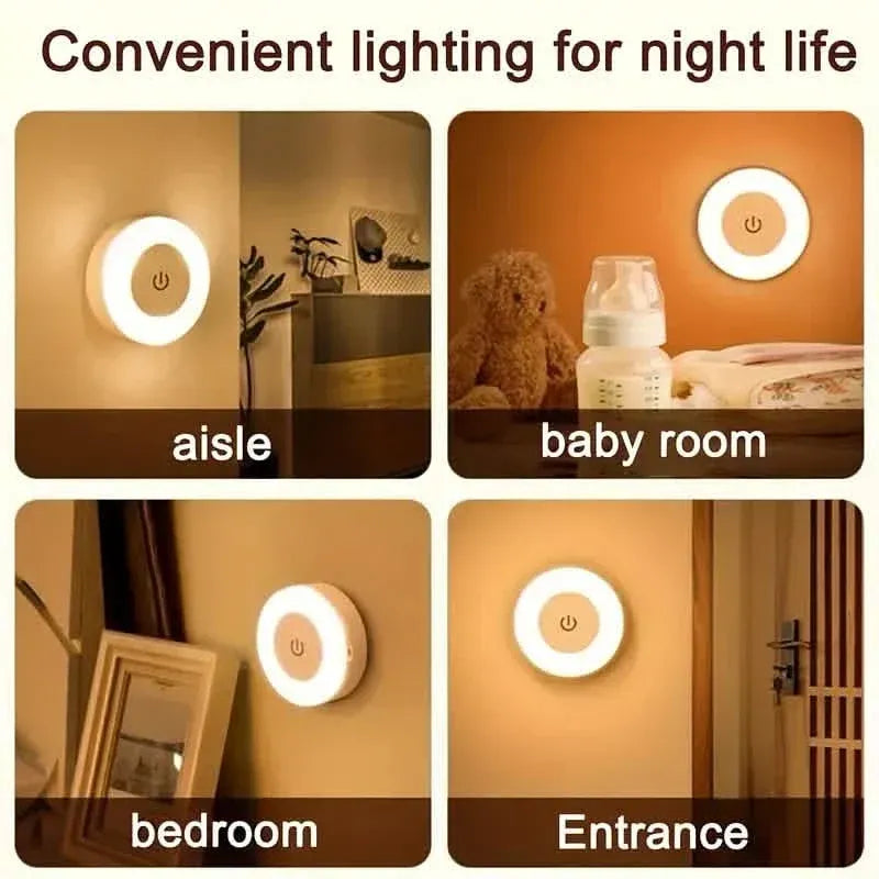 Dimmable Touch Sensor Wall Night Light, 3 Color Modes (White, Warm, Cool) - A-1 Thread Vault