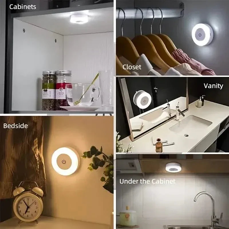 Dimmable Touch Sensor Wall Night Light, 3 Color Modes (White, Warm, Cool) - A-1 Thread Vault