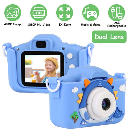 Dinosaur Kids Selfie 48MP 1080P HD Cartoon Digital Camera - A-1 Thread Vault