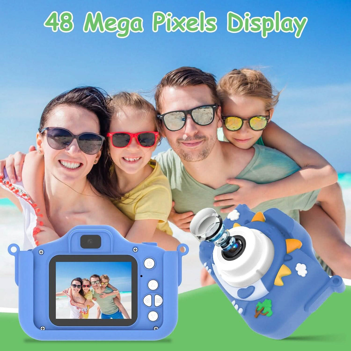 Dinosaur Kids Selfie 48MP 1080P HD Cartoon Digital Camera - A-1 Thread Vault