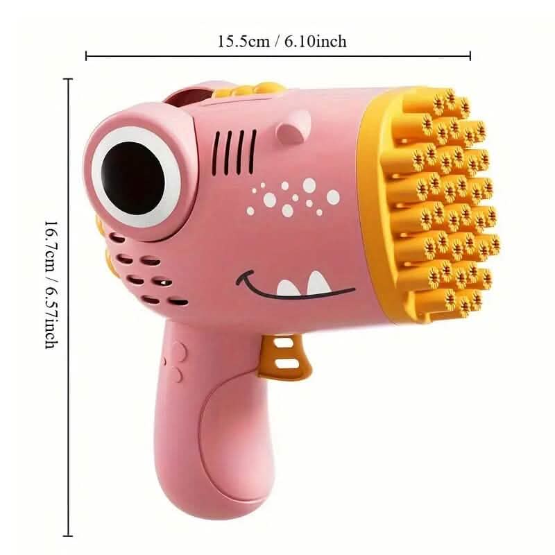 Dinosaur-Themed Automatic Bubble Blower 40-Hole Handheld Toy Gun - A-1 Thread Vault