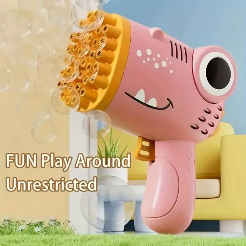 Dinosaur-Themed Automatic Bubble Blower 40-Hole Handheld Toy Gun - A-1 Thread Vault