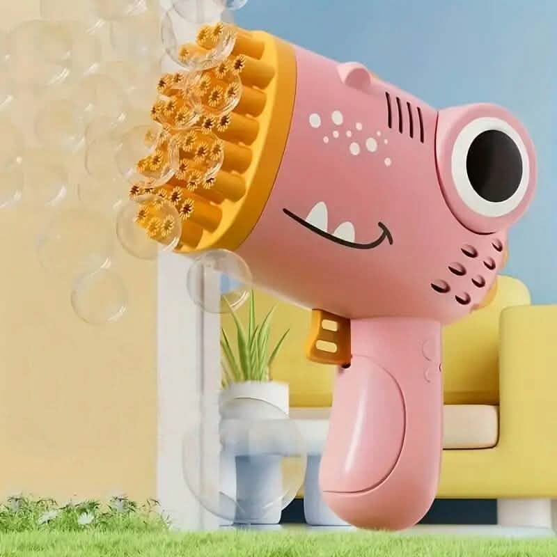 Dinosaur-Themed Automatic Bubble Blower 40-Hole Handheld Toy Gun - A-1 Thread Vault