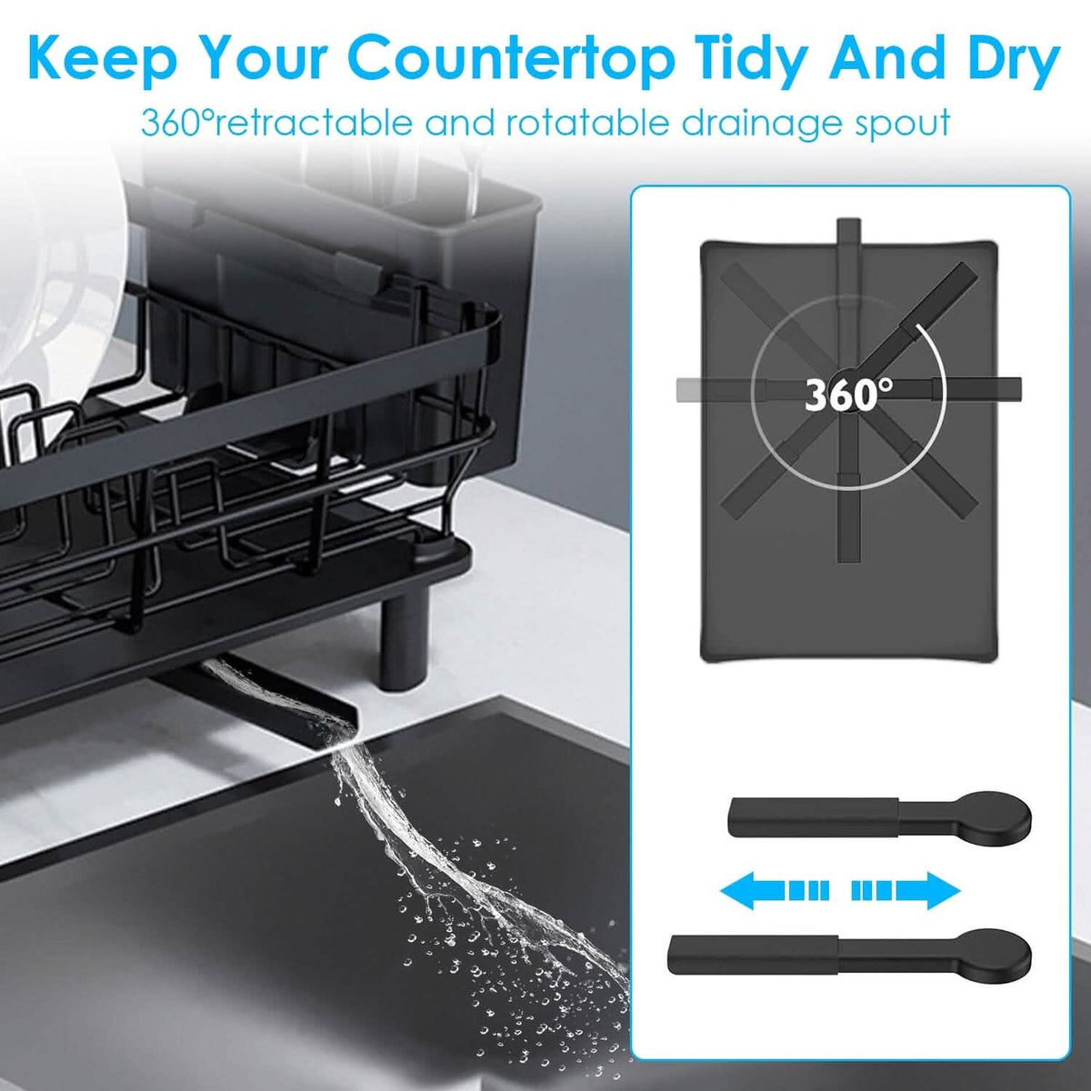Dish Drying Rack Drain Board Utensil Holder Organizer - A-1 Thread Vault