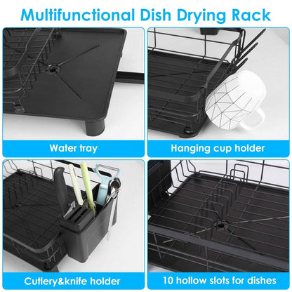 Dish Drying Rack Drain Board Utensil Holder Organizer - A-1 Thread Vault