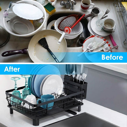 Dish Drying Rack Drain Board Utensil Holder Organizer - A-1 Thread Vault
