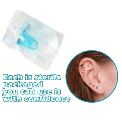 Disposable Safety Crystal Earring Piercer Machine with Stud - A-1 Thread Vault