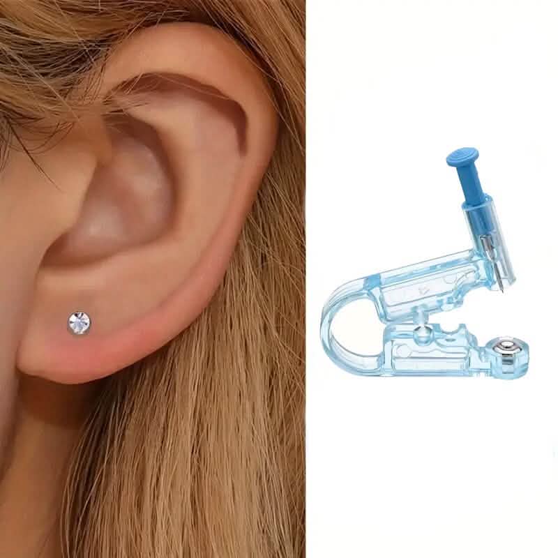 Disposable Safety Crystal Earring Piercer Machine with Stud - A-1 Thread Vault