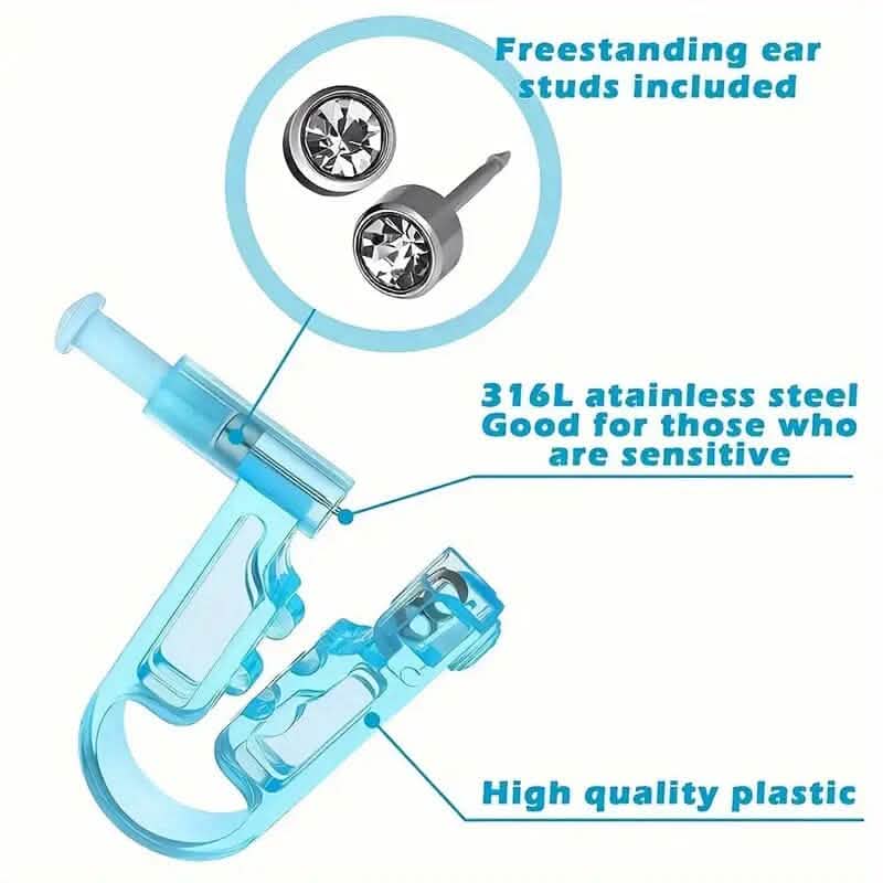 Disposable Safety Crystal Earring Piercer Machine with Stud - A-1 Thread Vault