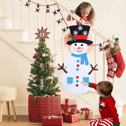 DIY Felt Christmas Hanging Decorations Kits with 54 Piece Detachable Ornaments - A-1 Thread Vault