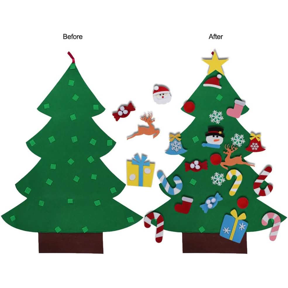 DIY Felt Christmas Tree Set with Ornaments - A-1 Thread Vault