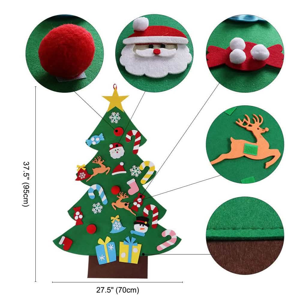 DIY Felt Christmas Tree Set with Ornaments - A-1 Thread Vault