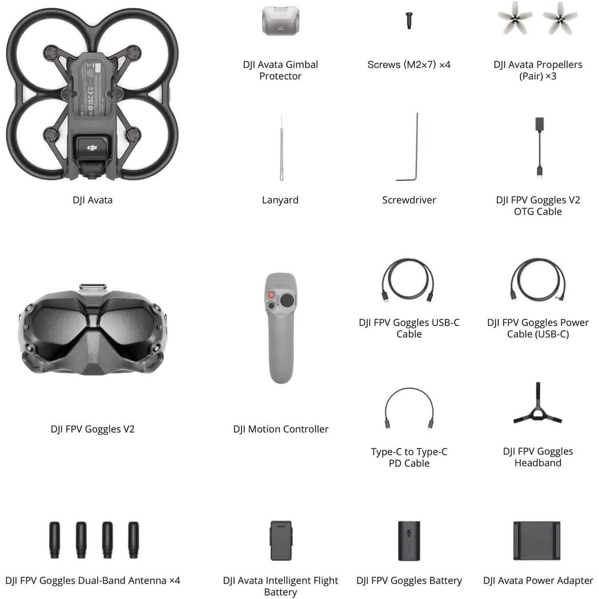 DJI Avata Fly Smart Combo (DJI FPV Goggles V2) - First-Person View Drone UAV Quadcopter with 4K Stabilized Video (Refurbished) - A-1 Thread Vault