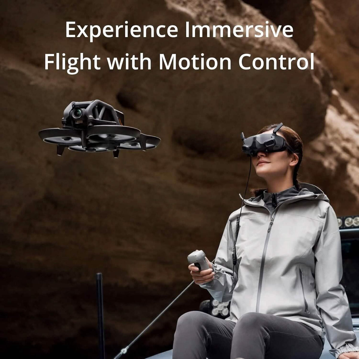 DJI Avata Fly Smart Combo (DJI FPV Goggles V2) - First-Person View Drone UAV Quadcopter with 4K Stabilized Video (Refurbished) - A-1 Thread Vault