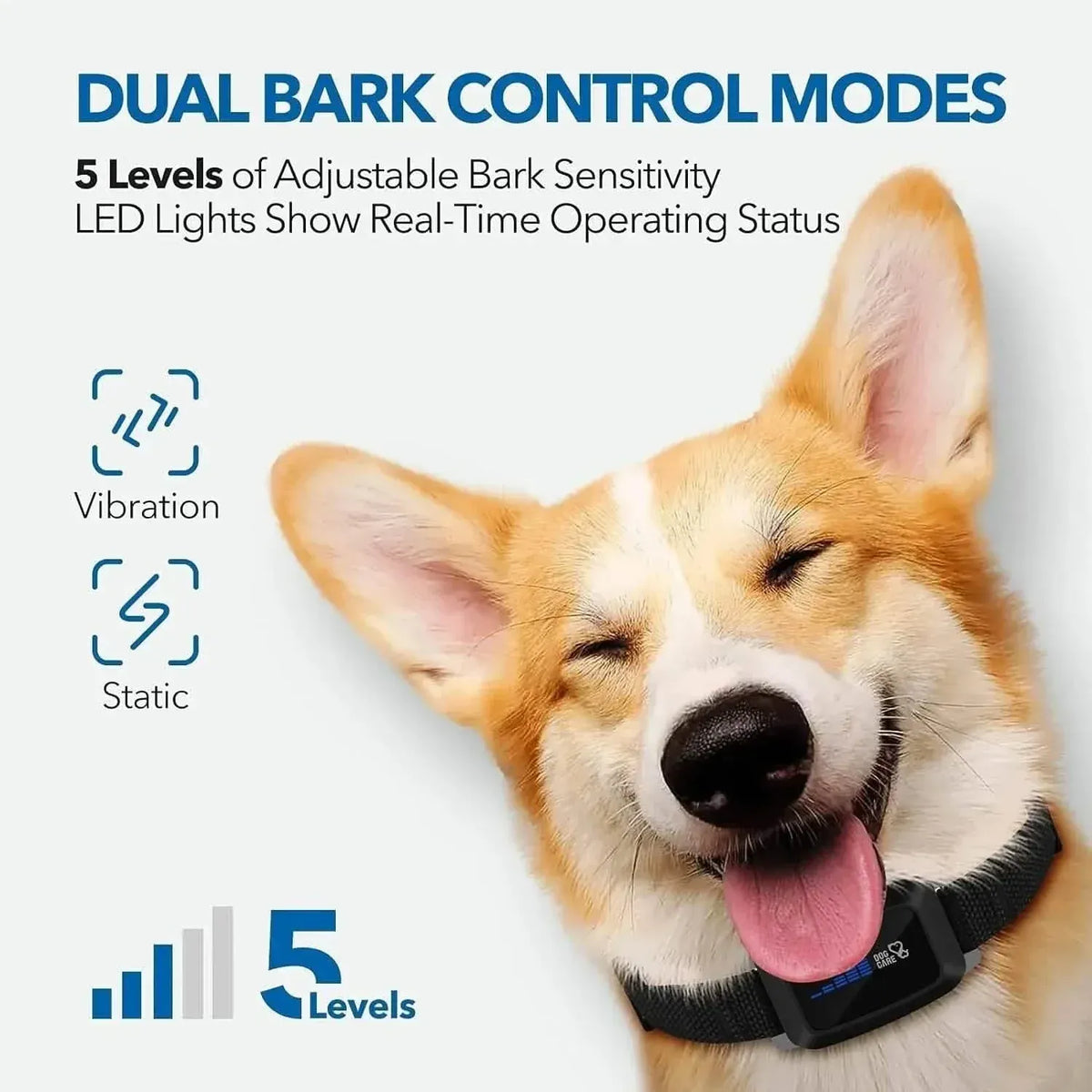 Dog Bark Collar Rechargeable with Intelligent Bark Control Vibration - A-1 Thread Vault