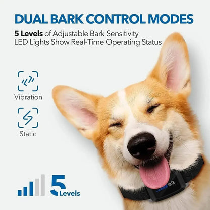 Dog Bark Collar Rechargeable with Intelligent Bark Control Vibration - A-1 Thread Vault