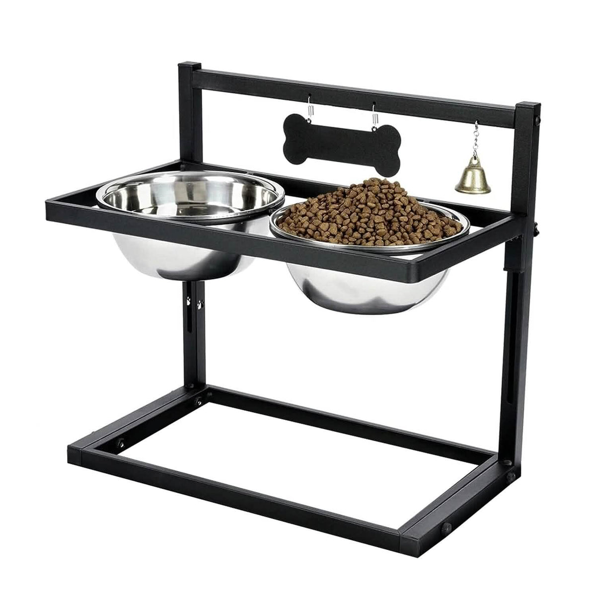 Dog Raised Bowls with Adjustable Height Stainless Steel - A-1 Thread Vault