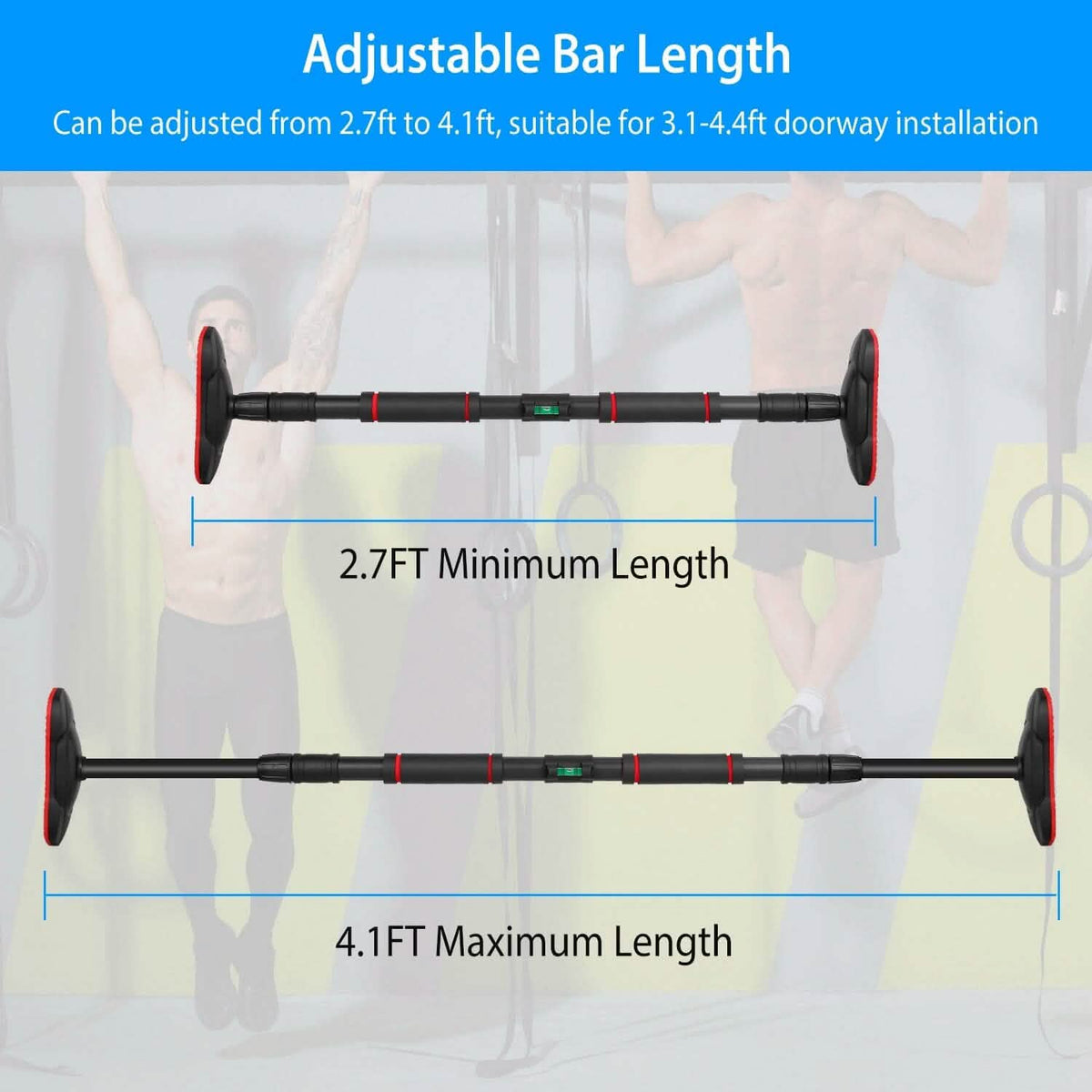 Doorway Pull Up Bar Heavy Duty with Foam Grips Level - A-1 Thread Vault