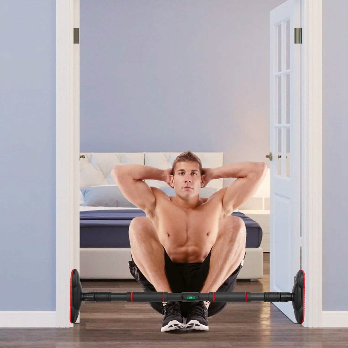 Doorway Pull Up Bar Heavy Duty with Foam Grips Level - A-1 Thread Vault