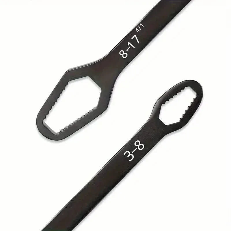 Double End Multifunctional Universal Wrench, 3-17mm Self-Tightening Lazy Wrench Repair Tools - A-1 Thread Vault