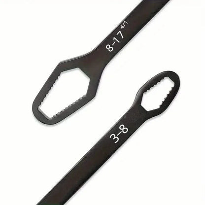 Double End Multifunctional Universal Wrench, 3-17mm Self-Tightening Lazy Wrench Repair Tools - A-1 Thread Vault