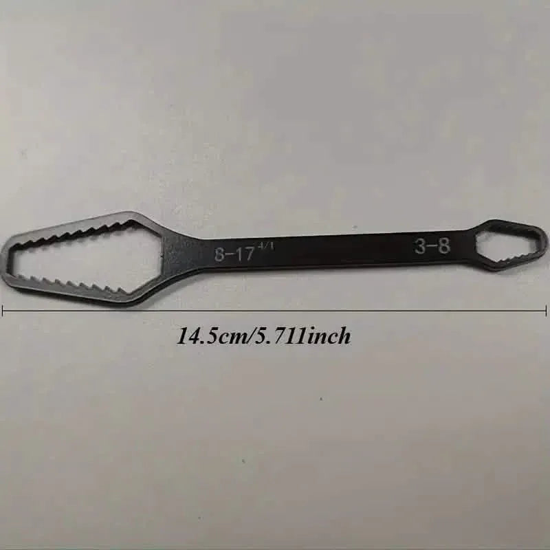 Double End Multifunctional Universal Wrench, 3-17mm Self-Tightening Lazy Wrench Repair Tools - A-1 Thread Vault