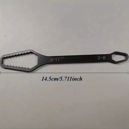 Double End Multifunctional Universal Wrench, 3-17mm Self-Tightening Lazy Wrench Repair Tools - A-1 Thread Vault