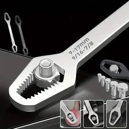 Double End Multifunctional Universal Wrench, 3-17mm Self-Tightening Lazy Wrench Repair Tools - A-1 Thread Vault