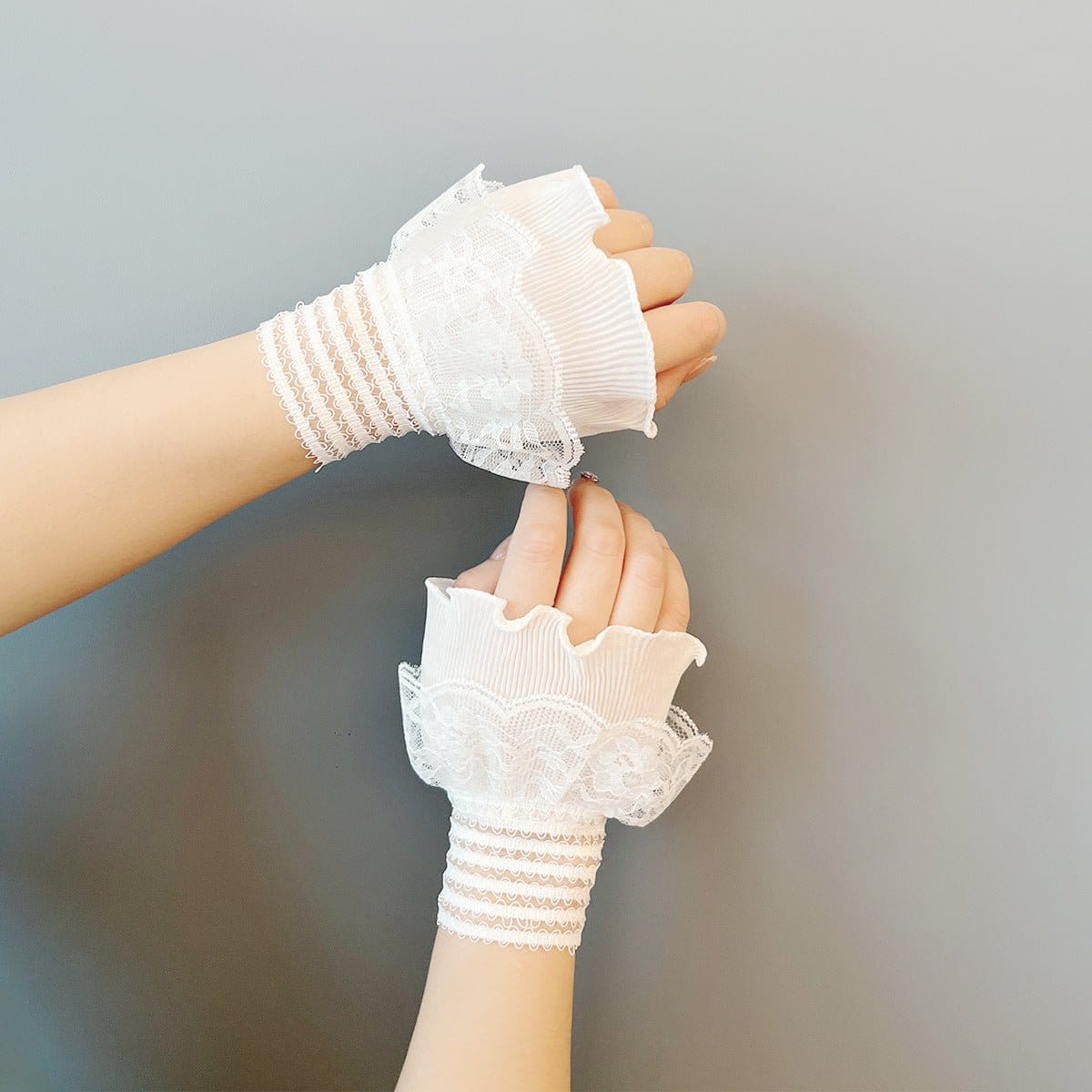 Double Layer Lace Ruffle Cuff Sleeves (MAC421) - A-1 Thread Vault