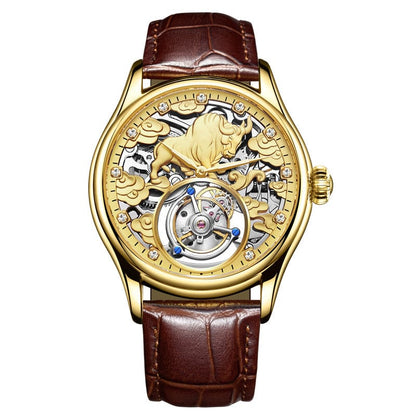 Double-sided Gemstone Glass Mechanical Watch - A-1 Thread Vault