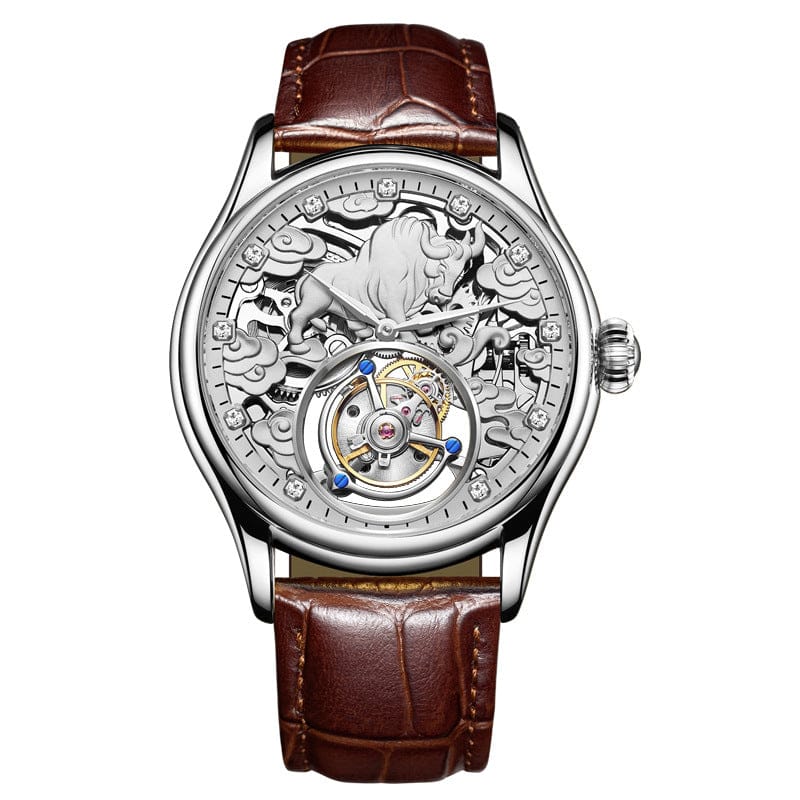 Double-sided Gemstone Glass Mechanical Watch - A-1 Thread Vault