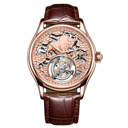 Double-sided Gemstone Glass Mechanical Watch - A-1 Thread Vault