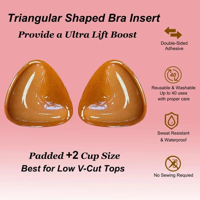 Double-Sided Sticky Bra Pads Women Summer Ultra Instant Push Up Bra Pads Reusable Padded Inserts Strapless Lift For Swimsuit - A-1 Thread Vault