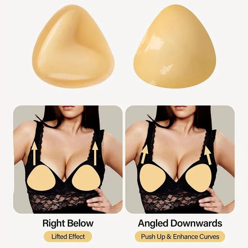 Double-Sided Sticky Bra Pads Women Summer Ultra Instant Push Up Bra Pads Reusable Padded Inserts Strapless Lift For Swimsuit - A-1 Thread Vault