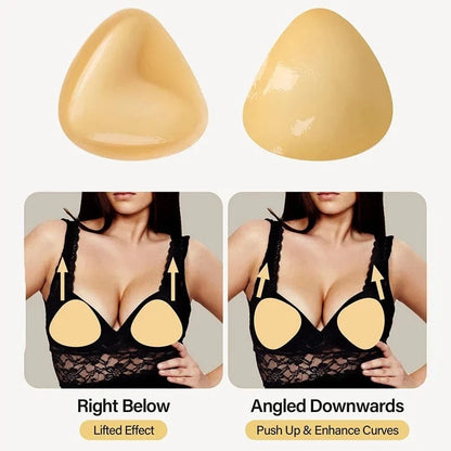 Double-Sided Sticky Bra Pads Women Summer Ultra Instant Push Up Bra Pads Reusable Padded Inserts Strapless Lift For Swimsuit - A-1 Thread Vault