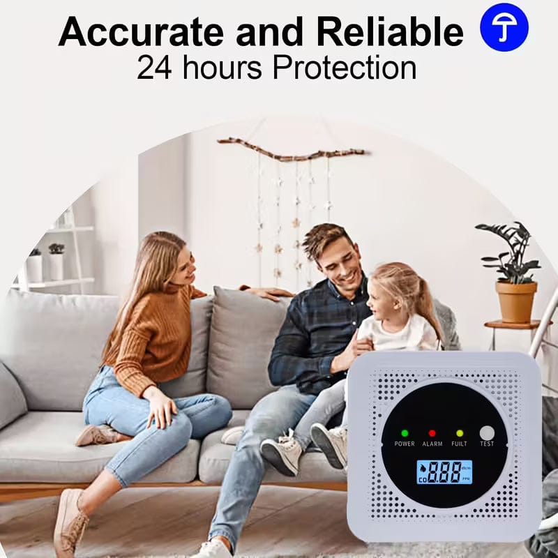 Dual Sensor Smoke & Carbon Monoxide Detector Alarm with LCD Display - A-1 Thread Vault