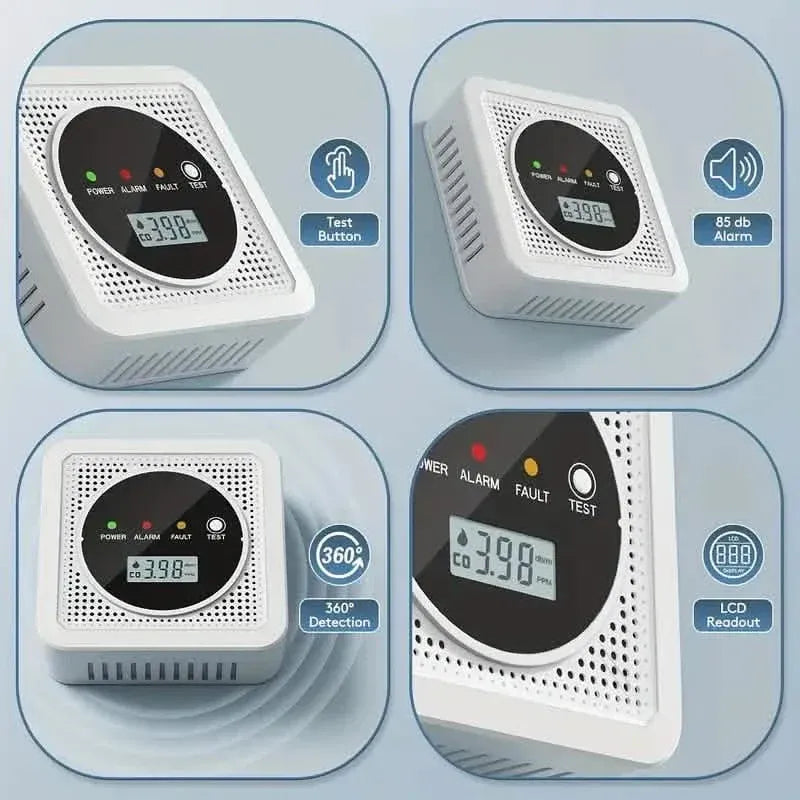 Dual Sensor Smoke & Carbon Monoxide Detector Alarm with LCD Display - A-1 Thread Vault