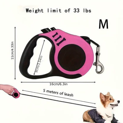 Durable Double Switch Retractable Pet Leash - A-1 Thread Vault