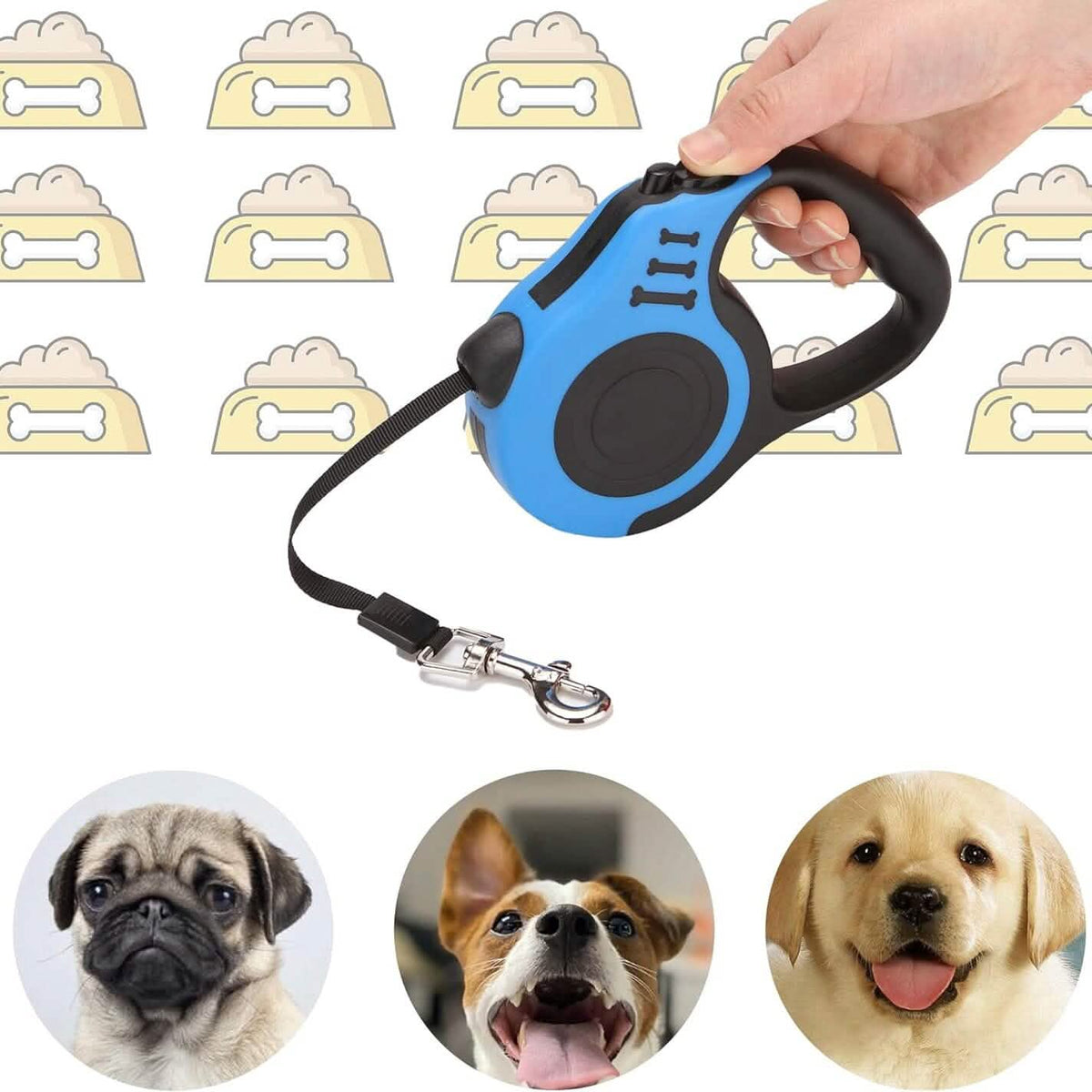 Durable Double Switch Retractable Pet Leash - A-1 Thread Vault