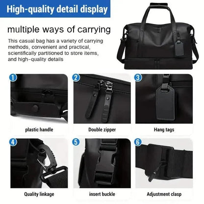 Durable Large Weekender Bag with Shoe Compartment - A-1 Thread Vault