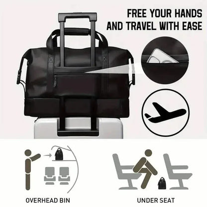 Durable Large Weekender Bag with Shoe Compartment - A-1 Thread Vault