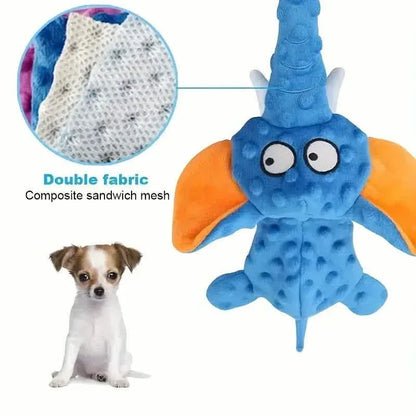 Durable Squeaky Elephant Plush Dog Toy - Bite-Resistant, Teeth Cleaning for All Breeds - A-1 Thread Vault