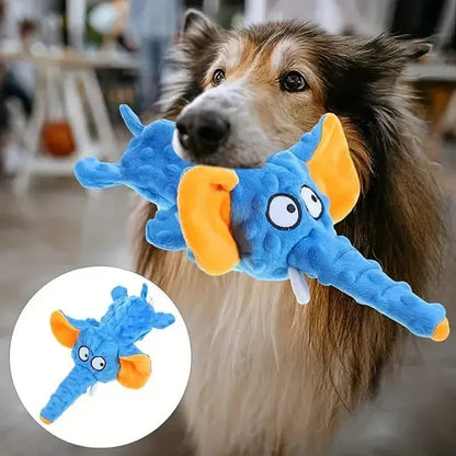 Durable Squeaky Elephant Plush Dog Toy - Bite-Resistant, Teeth Cleaning for All Breeds - A-1 Thread Vault