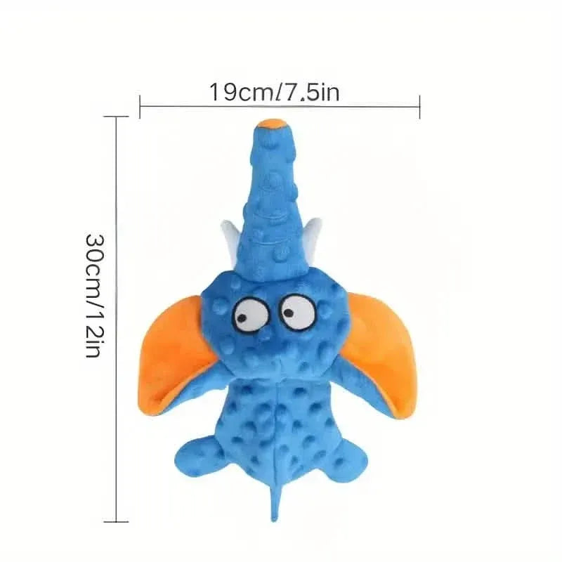 Durable Squeaky Elephant Plush Dog Toy - Bite-Resistant, Teeth Cleaning for All Breeds - A-1 Thread Vault