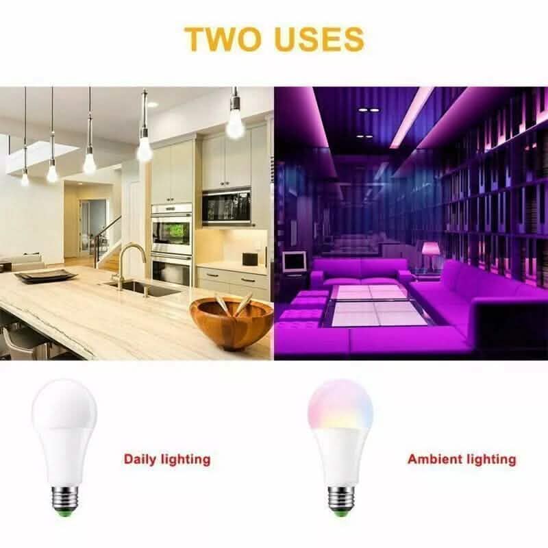 E27 RGB LED Light Bulb 16 Color Changing Magic RGBW Colorful Remote Control Lamp - A-1 Thread Vault