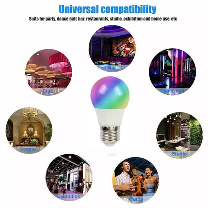 E27 RGB LED Light Bulb 16 Color Changing Magic RGBW Colorful Remote Control Lamp - A-1 Thread Vault