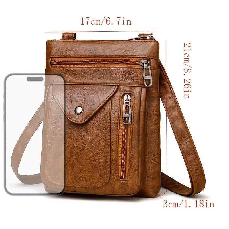Women’s Vintage Leather Crossbody Bag - A-1 Thread Vault