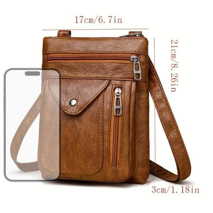 Women’s Vintage Leather Crossbody Bag - A-1 Thread Vault