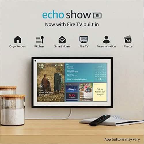 Echo Show 15 Full HD 15.6" Smart Display with Alexa, Fire TV and Remote (Refurbished) - A-1 Thread Vault
