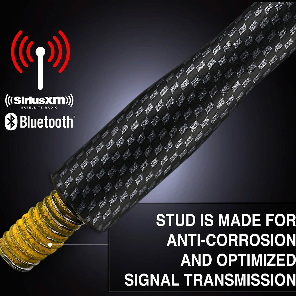 EcoAuto Antenna fits Ford F150 F250 F350 Super Duty, Bronco, Raptor & Dodge RAM Truck Short Antenna - A-1 Thread Vault